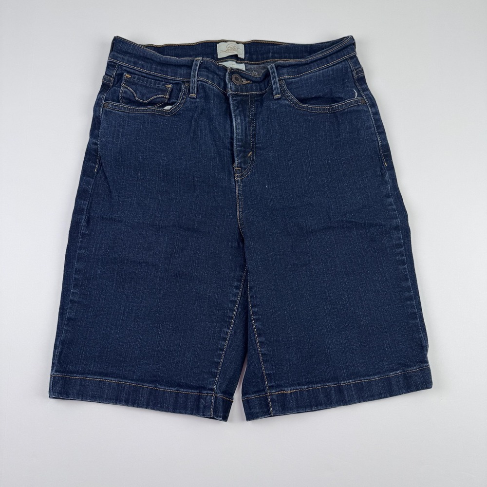 Levi's 512 Perfectly Slimming Bermuda Shorts Womens 10 (27x9) Blue Denim Stretch